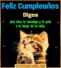 GIF Feliz Cumpleaños te guíe en tu vida Digna